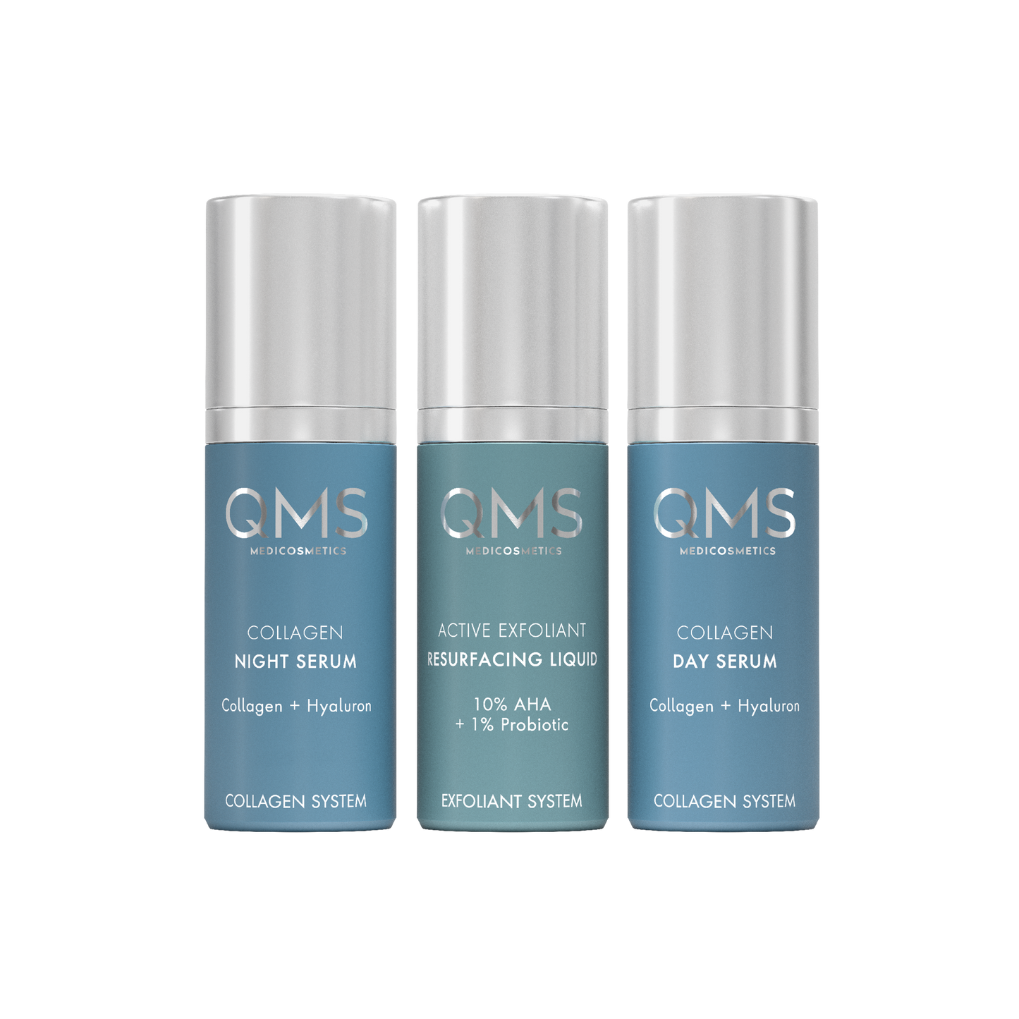 QMS Day & Night 3 Step Core System Collagen Strong
Collageen 3-stappen set
Sterke collageen huidverzorging
Collageen set voor intensieve huidverzorging
Anti-aging verzorging set
Collageen dag- en nachtverzorging
Huidverzorging met collageen voor veroudering
Collageen 3-stappen set voor huidverjonging